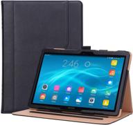 📱 procase lenovo tab p10/m10/m10 hd 10.1 case - leather protective stand folio cover for lenovo tab p10/m10 hd/m10 10.1 inch tablet - black logo