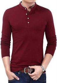 img 4 attached to 👕 FREDRM Stretchy Collared Sleeve Shirts