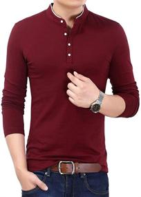 img 1 attached to 👕 FREDRM Stretchy Collared Sleeve Shirts