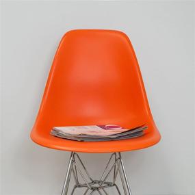 img 3 attached to 🍊 Mod Made Mid Century Modern Paris Tower Side Chair Dining Set - Vibrant Orange (Set of 2)