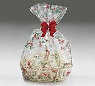 clear cellophane basket package christmas logo
