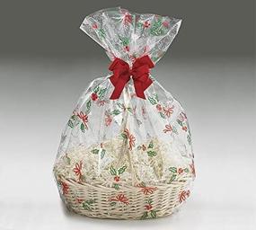 img 2 attached to Clear Cellophane Basket Package Christmas