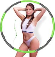 🏋️ vlela adjustable weight loss hoops with 8 detachable sections and wave design - ideal for exercise, fitness, workout, dance, and gymnastics (green) логотип