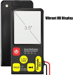 img 1 attached to 📊 Large 3.5-Inch LCD 3-Line Display Voltmeter AC DC Voltage NCV Resistance Ohm Hz Tester - Ultra-Portable Digital Multimeter