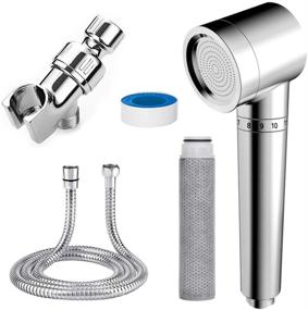 img 4 attached to 🚿 Handheld Showerheads & Showers - Hose & ACF Filters Included | Showerhead Filters for Hard Water Softening | High Pressure & Water Saving Filtered Shower Head | Benefits: Dry Skin & Hair Loss Prevention