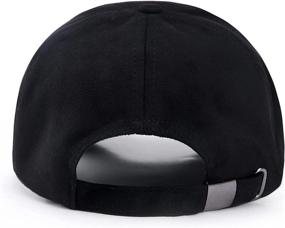 img 1 attached to JOOWEN Unisex Faux Suede Baseball Cap - Adjustable Plain Dad Hat for Women and Men: Stylish and Versatile Headwear