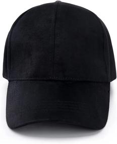 img 2 attached to JOOWEN Unisex Faux Suede Baseball Cap - Adjustable Plain Dad Hat for Women and Men: Stylish and Versatile Headwear