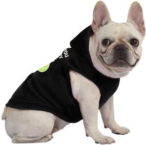 img 1 attached to 🐶 HDE Dog Hoodie Fleece Sweater for Large Medium Small Dogs (Tennis Balls Design, Medium Size)