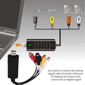 img 2 attached to 📼 Карта захвата видео с VHS VCR USB на DVD Конвертер - Адаптер захвата видео USB 2.0, совместимый с Mac OS X, ПК Windows 7 8 10