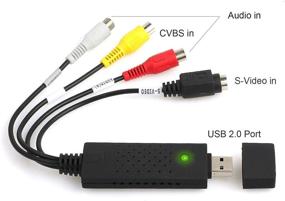 img 3 attached to 📼 Карта захвата видео с VHS VCR USB на DVD Конвертер - Адаптер захвата видео USB 2.0, совместимый с Mac OS X, ПК Windows 7 8 10