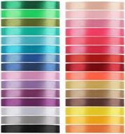 tomorotec value satin ribbon pack - 30 color, 750 yards total - ideal for gift wrapping, crafts, party decor & weddings logo
