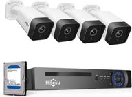 hiseeu 5mp poe security camera system with face detection, 8ch poe nvr, 4pcs 5mp ip outdoor security camera, 2-way audio, 1tb hard drive, h.265+, wired home surveillance kit - no monthly fee logo