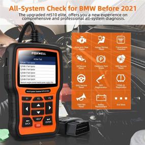 img 3 attached to 🔧 FOXWELL NT510 Elite полный системный сканер для автомобилей BMW OBD2 Code Reader - Двунаправленный диагностический инструмент с SRS, EPB, SAS, TPS, активным тестом, сбросом масла, регистрацией аккумулятора (усовершенствованная версия)