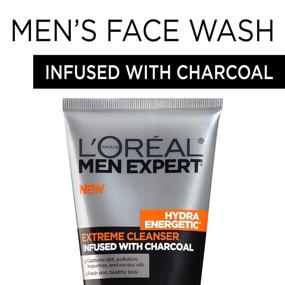 img 3 attached to L'Oreal Men Expert Hydra Energetic Charcoal Facial Cleanser - Daily Face Wash for Men, Beard Care, and Skincare - 5 fl. Oz