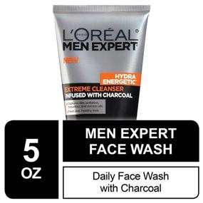 img 4 attached to L'Oreal Men Expert Hydra Energetic Charcoal Facial Cleanser - Daily Face Wash for Men, Beard Care, and Skincare - 5 fl. Oz