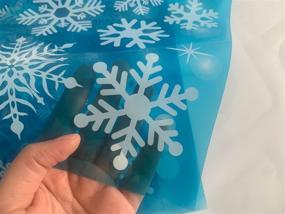 img 1 attached to 🎄 Enhance Your Christmas Décor with 9-Sheet Snowflakes Decals - Xmas Window Clings, Stickers & Ornaments