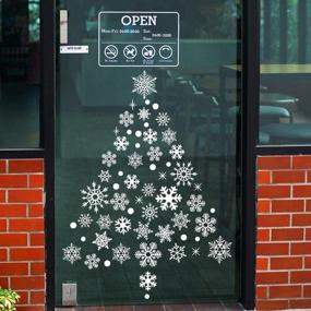 img 2 attached to 🎄 Enhance Your Christmas Décor with 9-Sheet Snowflakes Decals - Xmas Window Clings, Stickers & Ornaments