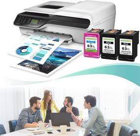 img 1 attached to 🖨️ Affordable and Reliable GREENBOX Remanufactured Ink Cartridge Replacement for HP 63XL - 2 Black 1 Tri-Color