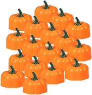 🎃 18-pack pumpkin tea lights: best thanksgiving candle decoration for home and tables логотип