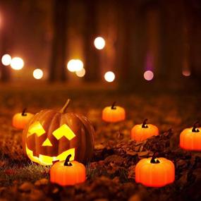 img 2 attached to 🎃 18-Pack Pumpkin Tea Lights: Best Thanksgiving Candle Decoration for Home and Tables