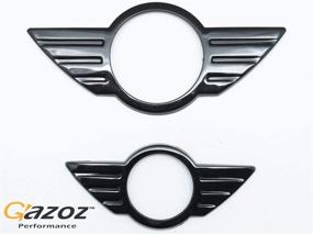 img 3 attached to 🚗 Enhance Your Mini Cooper's Style with GAZOZ PERFORMANCE Glossy Black Emblem Badge Cover for R50 R52 R53 & R58 R59 Mk2