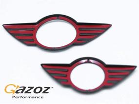 img 1 attached to 🚗 Enhance Your Mini Cooper's Style with GAZOZ PERFORMANCE Glossy Black Emblem Badge Cover for R50 R52 R53 & R58 R59 Mk2