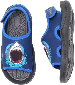img 4 attached to 🦖 Fun Dinosaur Design! Quick Dry Kids Sandals - Size 24 - Boys' Shoes in Sandals