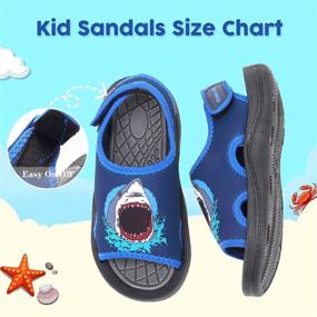 img 1 attached to 🦖 Fun Dinosaur Design! Quick Dry Kids Sandals - Size 24 - Boys' Shoes in Sandals