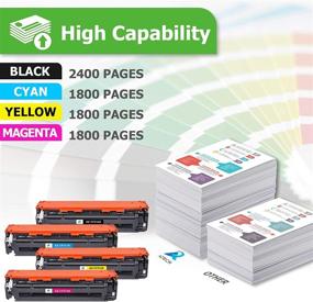 img 3 attached to 🖨️ High-Quality Aztech Compatible Toner Cartridge Replacement for HP 131A 131X Laserjet Pro 200 Color M251 and MFP M276 Series Printers (4-Pack, Black/Cyan/Yellow/Magenta)