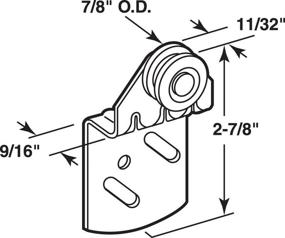 img 1 attached to 🚪 Efficient Closet Door Roller Set with 9/16-Inch Offset and 7/8-Inch Concave Wheel - Pack of 2 by Prime-Line Products N 6718