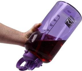 img 2 attached to 💪 Wellness 1 Gallon (128oz) Sports Water Bottle with Purple Straw Lid and Convenient Carry Handle