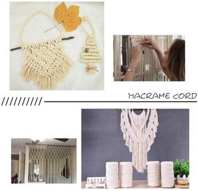 img 2 attached to 🧵 3mm 328ft Macrame Cotton Cord, Natural Color Handmade Soft 4-Strand Rope for Macrame, Wall Hanging, Plant Hanger, DIY Craft Making, Knitting, Home Decoration (3mm X 100m)