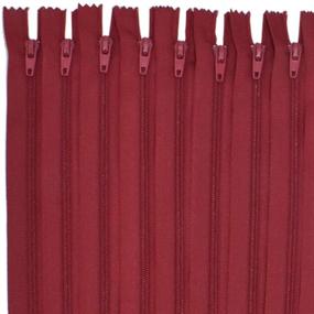 img 1 attached to 🍷 Pack of 60 Wine Red 12-Inch Nylon Coil Zippers for Tailor Sewing Crafts