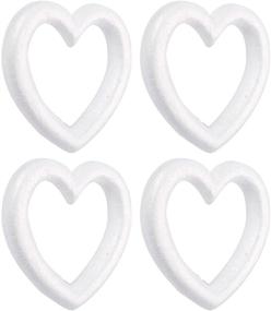 img 4 attached to ❤️ Juvale 10-inch White Foam Heart Wreath Forms (4 Pack) - Ideal for Crafts, DIY Wedding and Valentine's Decorations