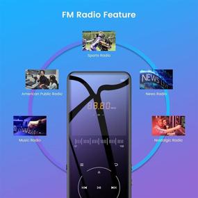 img 1 attached to 🎧 MECHEN 32GB MP3 Player with Bluetooth 4.0 - Portable Digital Lossless Music Player, 2.4'' Screen, Ideal for Walking and Running, Touch Buttons, FM Radio, Recording, Supported up to 128GB