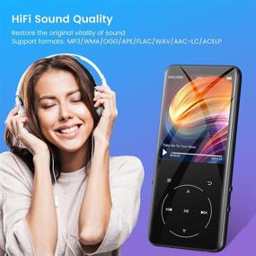 img 2 attached to 🎧 MECHEN 32GB MP3 Player with Bluetooth 4.0 - Portable Digital Lossless Music Player, 2.4'' Screen, Ideal for Walking and Running, Touch Buttons, FM Radio, Recording, Supported up to 128GB