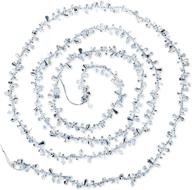 🎄 9-foot silver and clear crystal acrylic bead christmas garland - iridescent winter theme tree décor - garland christmas decorations for indoor use - northpolexpress logo