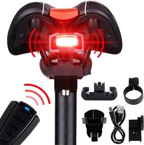 img 4 attached to 🚴 Bike Taillight Alarm Horn - Fansport Bicycle Rear Light Rechargeable 120dB Loud Horn Bell LED Cycling with Remote - Anti-Theft IP65 Waterproof for Electric Mountain Bike - One Size (P1O564105Z7Y15GIBBE)