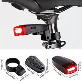 img 1 attached to 🚴 Bike Taillight Alarm Horn - Fansport Bicycle Rear Light Rechargeable 120dB Loud Horn Bell LED Cycling with Remote - Anti-Theft IP65 Waterproof for Electric Mountain Bike - One Size (P1O564105Z7Y15GIBBE)