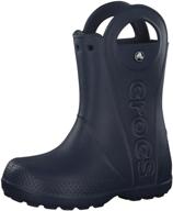 👞 crocs kids handle rain boots: boys' shoes, perfect for outdoor activities logo