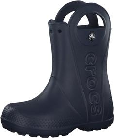 img 4 attached to 👞 Crocs Kids Handle Rain Boots: Boys' Shoes, Perfect for Outdoor Activities