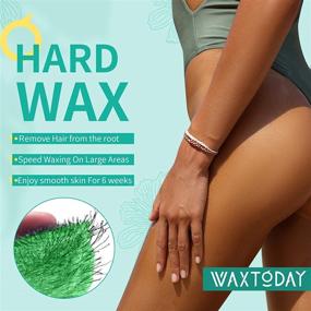 img 2 attached to Sensitive Skin Hard Wax Beads - WAXTODAY Tea Tree Hair Removal Formula (15.8 oz) - Full Body Brazilian Waxing for Face, Legs, Eyebrows - Ideal Refill for Wax Warmers