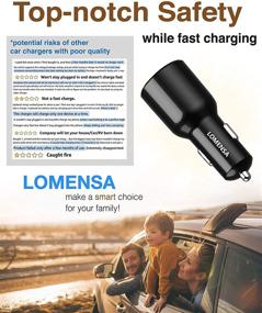 img 1 attached to 🔌 LOMENSA 48W 2-Port USB C Car Charger with PD & QC 3.0 – Fast Charging for iPhone 12/11/SE/XS/XR/8, MacBook, iPad Pro, AirPods Pro, Galaxy S20/S10, Pixel 3/4/5 and More - Premium Quality, Safety Assured