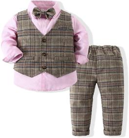 img 4 attached to 👕 Boys' Cotton Sleeve Bowtie Shirts - Ideal for Suits and Sport Coats