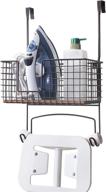 🧺 sunnypoint metal wall mount/over the door ironing board holder with spacious storage basket (orb, 12&#34; x 7&#34; x 5.5&#34;) logo