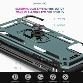 img 1 attached to 📱 LeYi iPhone 11 Pro Max Case with Tempered Glass [2 Pack] - Military-Grade Protection, Ring Kickstand, Midnight Green