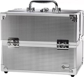 img 2 attached to 💼 Optimized Crafters Train Case - Stylish Silver Design