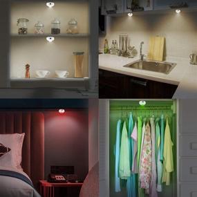 img 1 attached to 💡 BIGMONAT Dimmable Puck Lights: Color Changing Wireless Closet Lighting with Remote Control