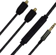 🎧 upgraded 3.5mm replacement audio cable with remote control - enhance your shure se215, se846, se425, se535 earphone experience (black) logo