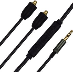 img 4 attached to 🎧 Upgraded 3.5mm Replacement Audio Cable with Remote Control - Enhance Your Shure SE215, SE846, SE425, SE535 Earphone Experience (Black)